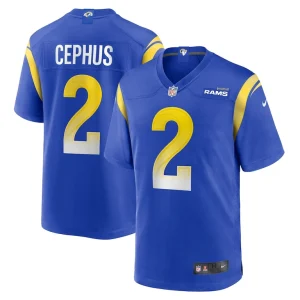 Quintez cephus los angeles rams nike team game jersey Royal