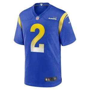 Quintez cephus los angeles rams nike team game jersey Royal M
