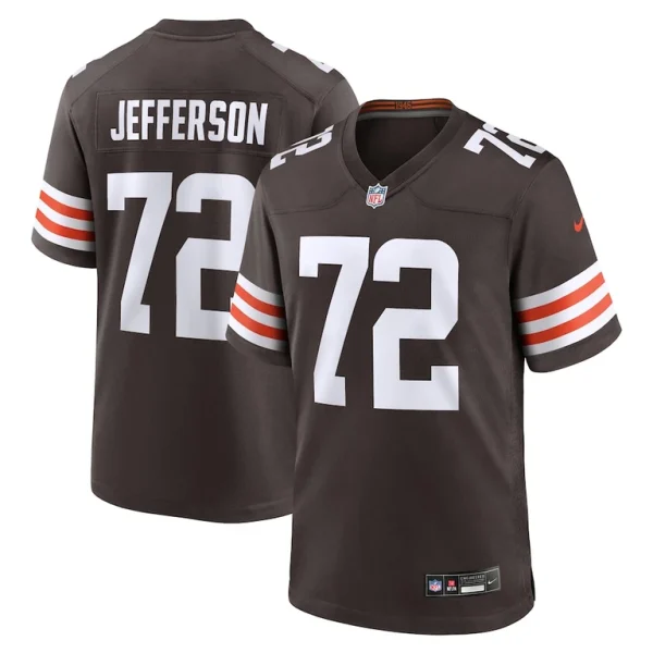 Quinton jefferson cleveland browns nike team game jersey Brown