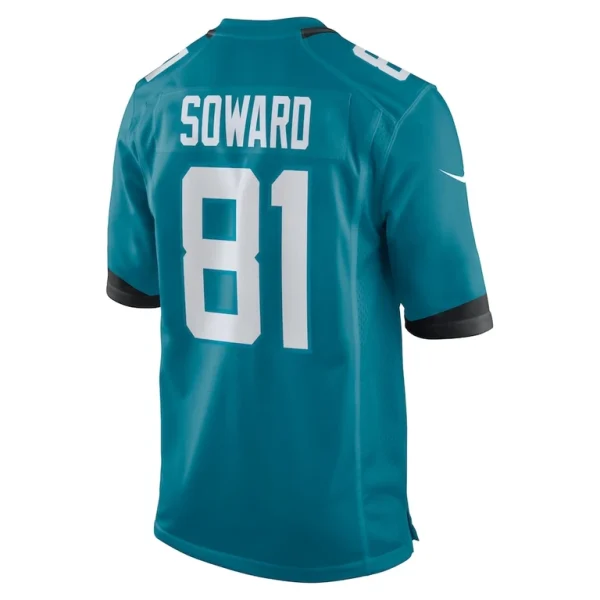 R. jay soward jacksonville jaguars nike retired player team game jersey Teal L