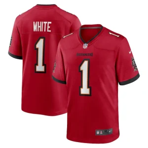 Rachaad white tampa bay buccaneers nike game player jersey Red