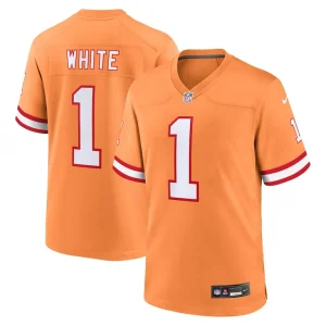 Rachaad white tampa bay buccaneers nike throwback game jersey Orange