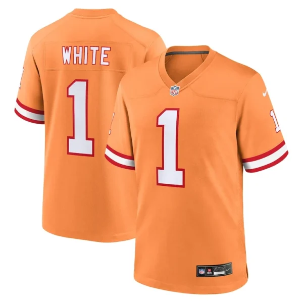 Rachaad white tampa bay buccaneers nike throwback game jersey Orange