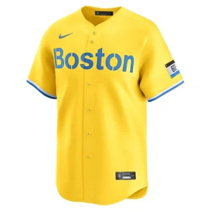 Rafael devers boston red sox nike city connect limited player jersey Gold M