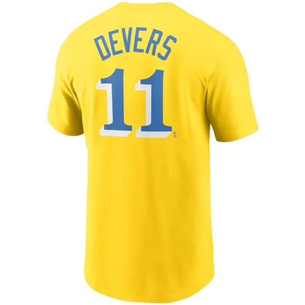 Rafael devers boston red sox nike city connect name number t shirt Gold L
