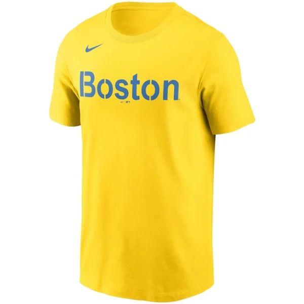 Rafael devers boston red sox nike city connect name number t shirt Gold M
