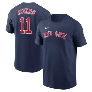 Rafael devers boston red sox nike fuse name number t shirt Navy