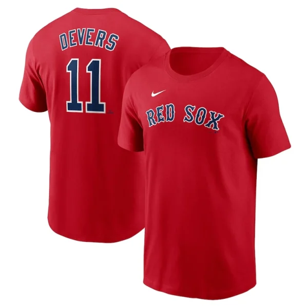 Rafael devers boston red sox nike fuse name number t shirt Red
