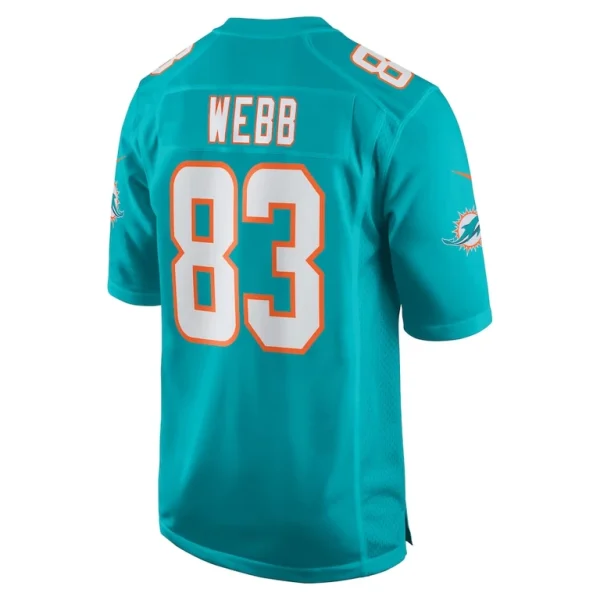 Raleigh webb miami dolphins nike team game jersey Aqua L