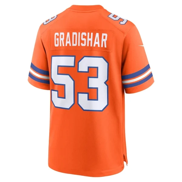 Randy gradishar denver broncos nike mile high collection 1977 throwback retired player game jersey Orange L