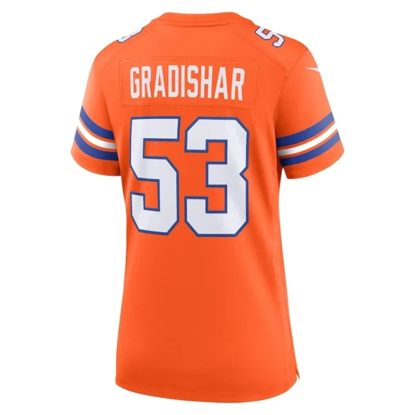 Randy gradishar denver broncos nike womens mile high collection 1977 throwback retired player game jersey Orange L