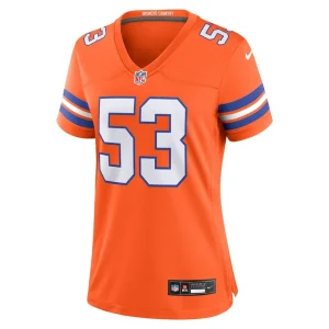 Randy gradishar denver broncos nike womens mile high collection 1977 throwback retired player game jersey Orange M