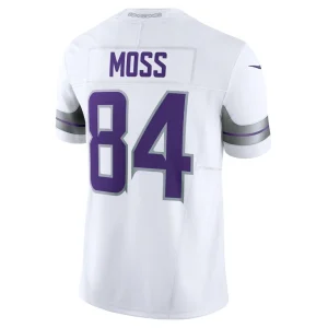 Randy moss minnesota vikings nike alternate vapor f.u.s.e. retired player limited jersey White L