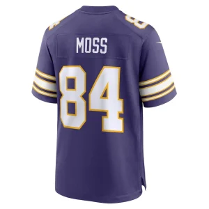 Randy moss minnesota vikings nike classic retired player game jersey Purple L