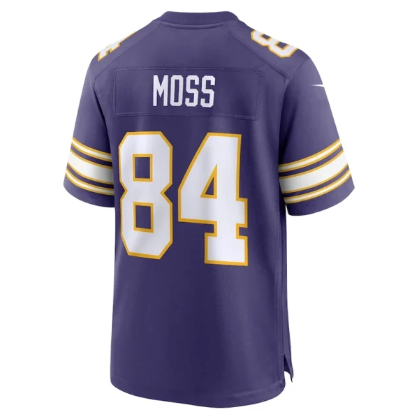 Randy moss minnesota vikings nike classic retired player game jersey Purple L