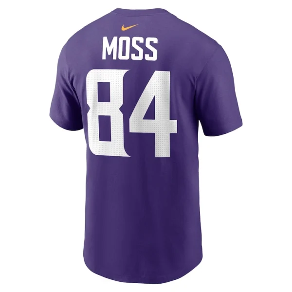 Randy moss minnesota vikings nike retired player name number t shirt Purple L