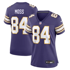 Randy moss minnesota vikings nike womens classic retired player game jersey Purple