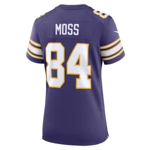 Randy moss minnesota vikings nike womens classic retired player game jersey Purple L