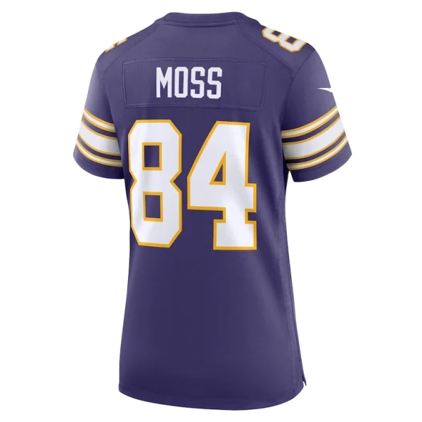 Randy moss minnesota vikings nike womens classic retired player game jersey Purple L