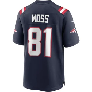 Randy moss new england patriots nike game retired player jersey Navy L
