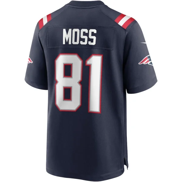 Randy moss new england patriots nike game retired player jersey Navy L