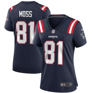 Randy moss new england patriots nike womens game retired player jersey Navy