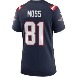Randy moss new england patriots nike womens game retired player jersey Navy L