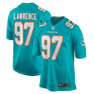 Rashard lawrence miami dolphins nike team game jersey Aqua