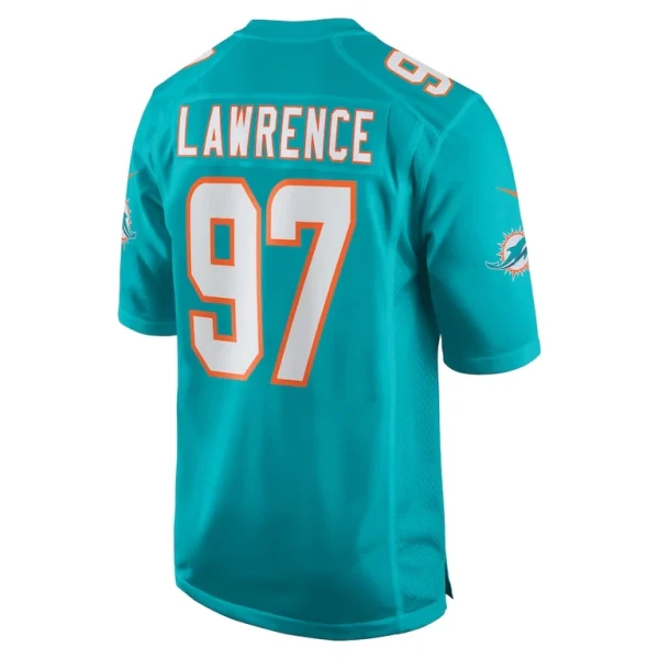 Rashard lawrence miami dolphins nike team game jersey Aqua L