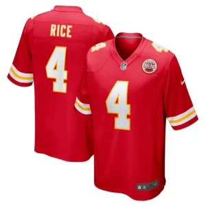 Rashee rice kansas city chiefs nike game jersey Red