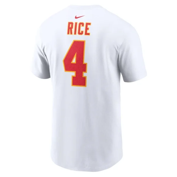 Rashee rice kansas city chiefs nike super bowl lviii patch player name number t shirt White L