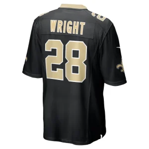 Rejzohn wright new orleans saints nike game jersey Black L