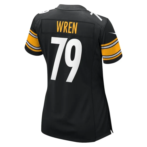 Renell wren pittsburgh steelers nike womens game jersey Black L