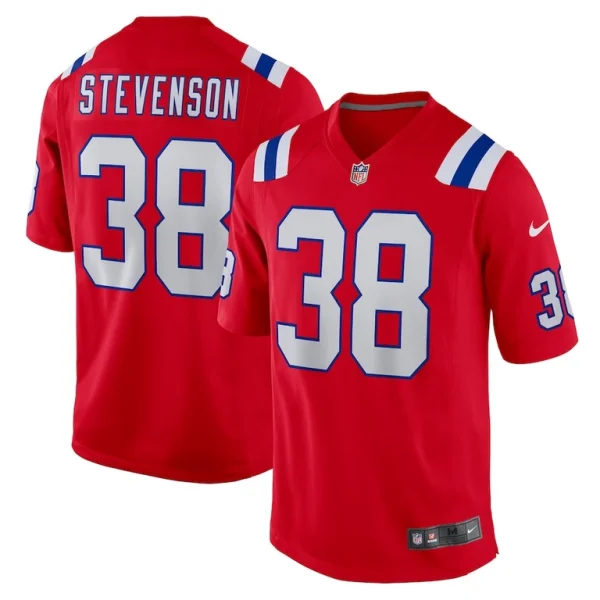 Rhamondre stevenson new england patriots nike alternate game player jersey Red