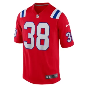 Rhamondre stevenson new england patriots nike alternate game player jersey Red M
