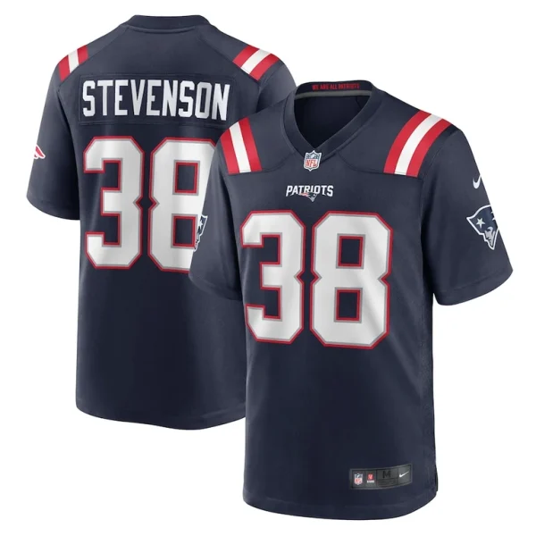 Rhamondre stevenson new england patriots nike game jersey Navy