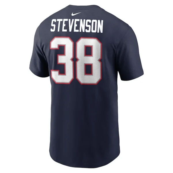 Rhamondre stevenson new england patriots nike player name number t shirt Navy L