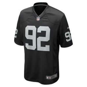 Richard seymour las vegas raiders nike retired player game jersey Black M