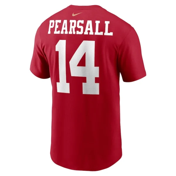 Ricky pearsall san francisco 49ers nike name number t shirt Scarlet L
