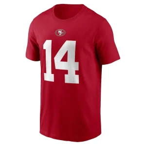 Ricky pearsall san francisco 49ers nike name number t shirt Scarlet M