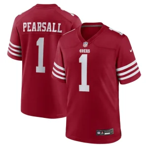 Ricky pearsall san francisco 49ers nike team game jersey Scarlet