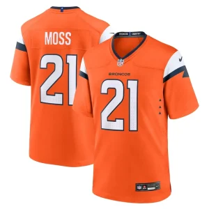 Riley moss denver broncos nike team game jersey Orange