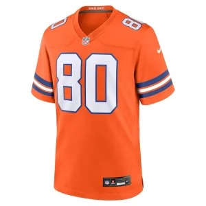 Rod smith denver broncos nike mile high collection 1977 throwback retired player game jersey Orange M