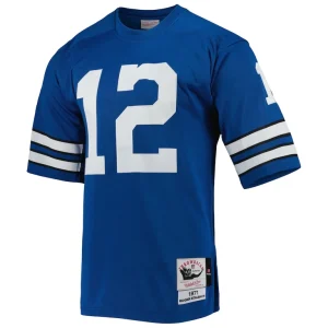 Roger staubach dallas cowboys 1971 mitchell ness authentic throwback retired player jersey Royal 40