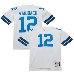 Roger staubach dallas cowboys 1975 mitchell ness authentic throwback retired player jersey White