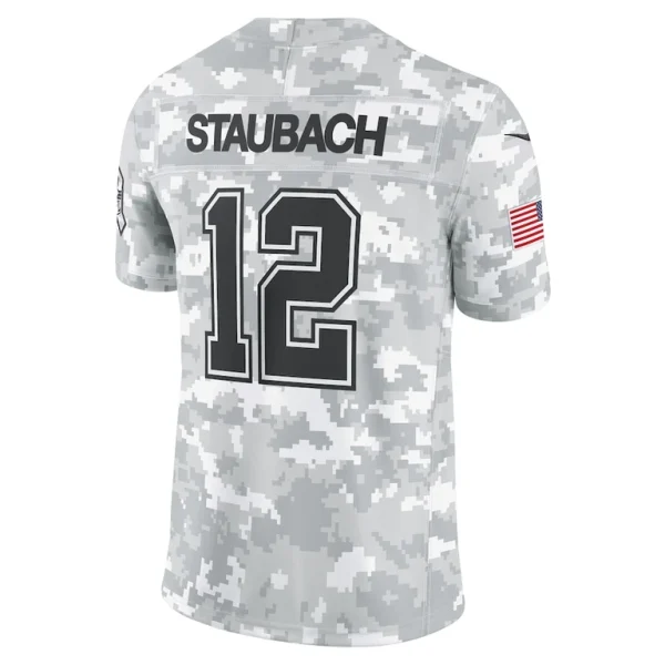 Roger staubach dallas cowboys nike 2024 salute to service retired player limited jersey Arctic camo L