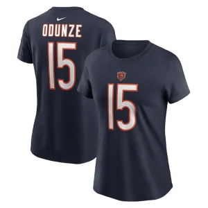 Rome odunze chicago bears nike womens name number t shirt Navy