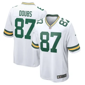 Romeo doubs green bay packers nike game player jersey White