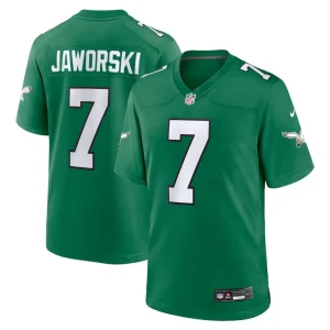 Ron jaworski philadelphia eagles nike alternate game jersey Kelly green