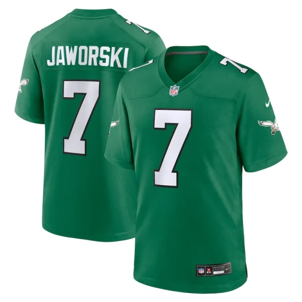 Ron jaworski philadelphia eagles nike alternate game jersey Kelly green